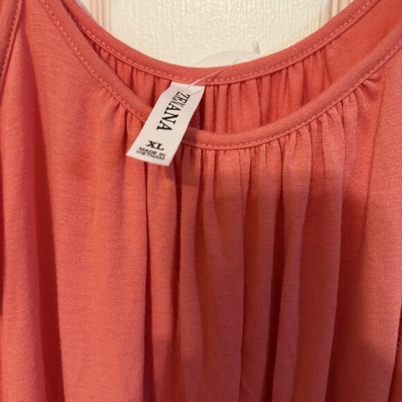 NWT Zenana Peach Sleeveless Jumper Tee - Size XL - Soft & Flowy Fit - Picture 3 of 4